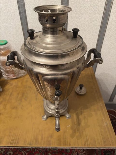 Tula markalı/odunlu samovar - Material: paslanmayan polad tonlarında — Gəncə