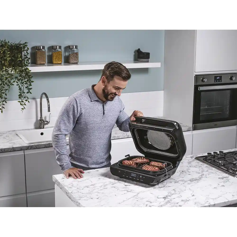 Ninja Foodi Max Health Grill &amp; Air Fryer Gold (AG551EUCP) — Soba və qrillər, Bakı (7)