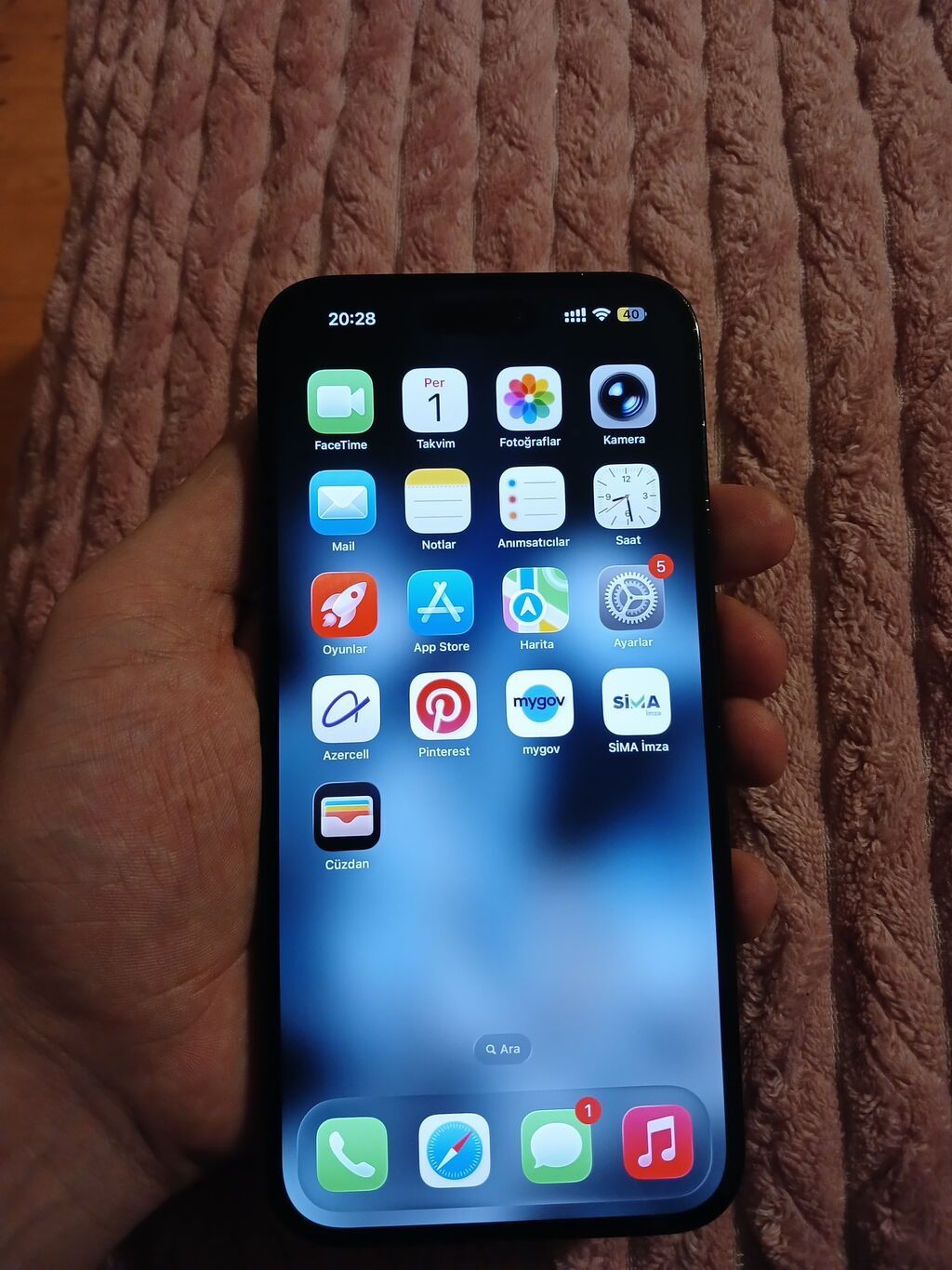 IPhone 14 Pro Max, 256 GB, Black Titanium, Simsiz şarj, Face ID — Apple iPhone, Şəmkir (2)