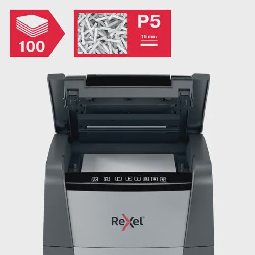 Rexel Optimum AutoFeed+ 100M Automatic Micro Cut Paper Shredder P5 (2020100MEU) — Ofis malları, Bakı (3)