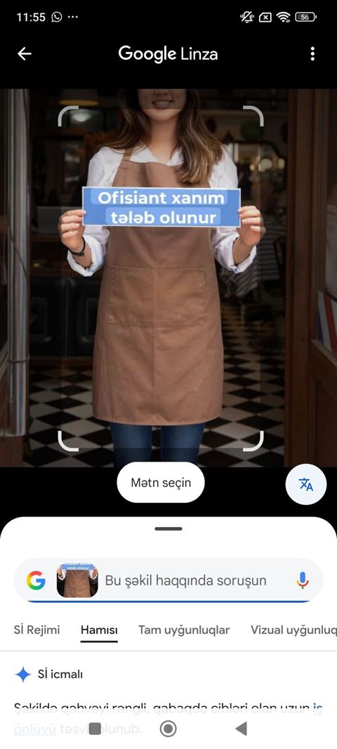 Ofisiant tələb olunur — Bakı