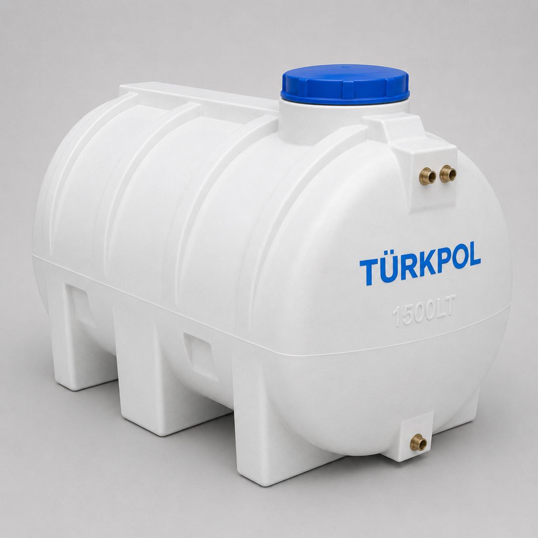 Su çəni Türkpol, plastik, oval-silindrik, 116x106x180 sm, 1500 l — Mallar, Bakı