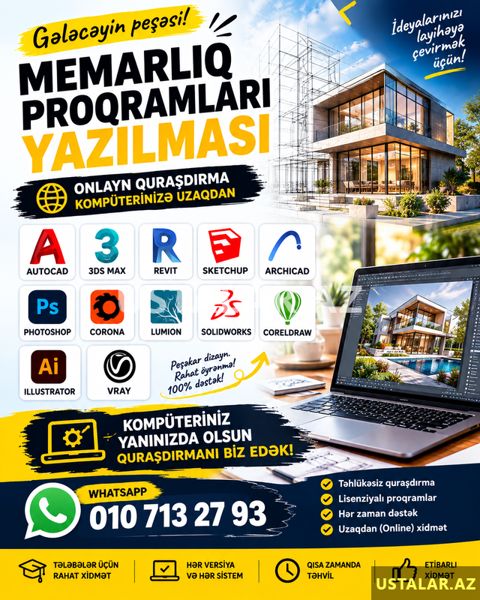 Autocad proqramının yazılması — Bakı