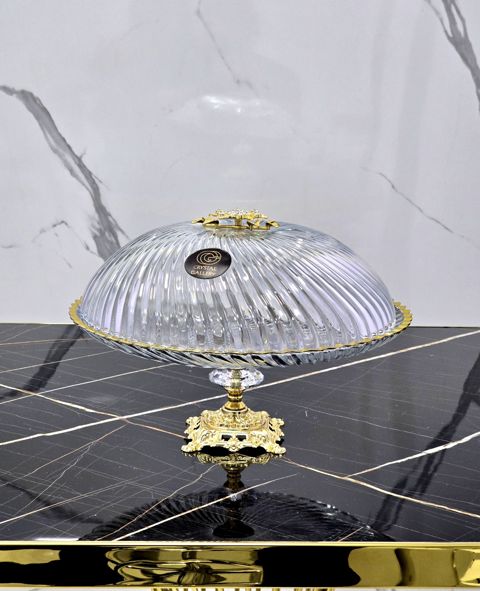 Tort qabı Crystal Gallery Gold UT-8301, 31 sm, qapaqlı — Bakı