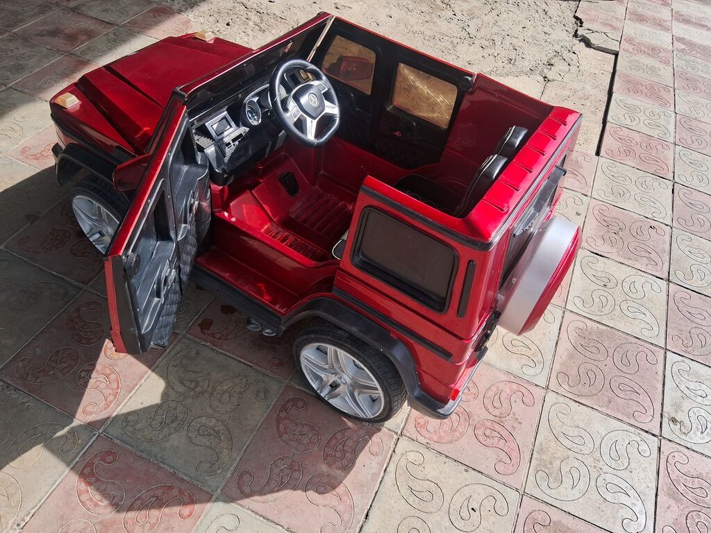 Uşaq üçün elektrikli maşın – Mercedes G-Class üslubunda, qırmızı rəng — Uşaq avtomobilləri, Göytəpə (2)