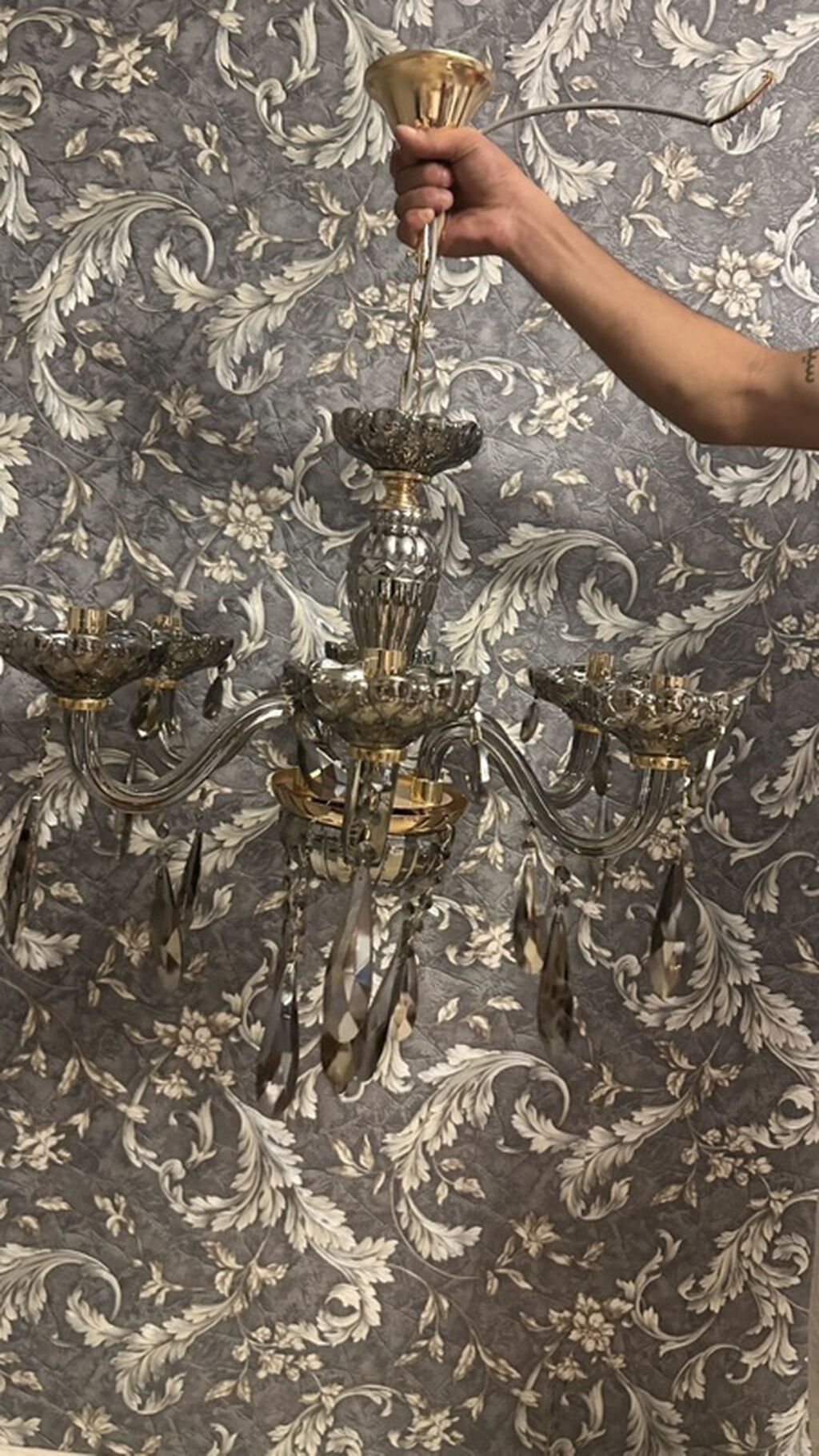 Çılçıraq, 6 lampa, Xrustal — Tavan is?qlar? v? cilc?raqlar, Digah (3)