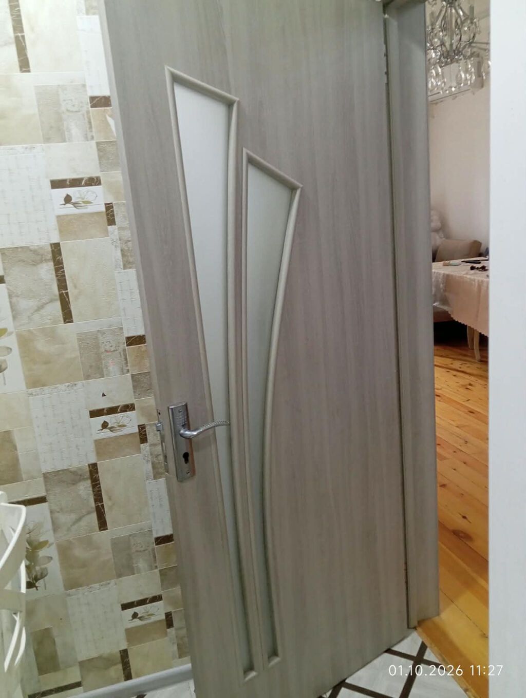 Yataq otağı üçün İşlənmiş Otaq qapısı 90x205 sm Üzlük ilə, Ünvandan götürmə — Pəncərələr, qapılar, balkonlar, Xırdalan (3)