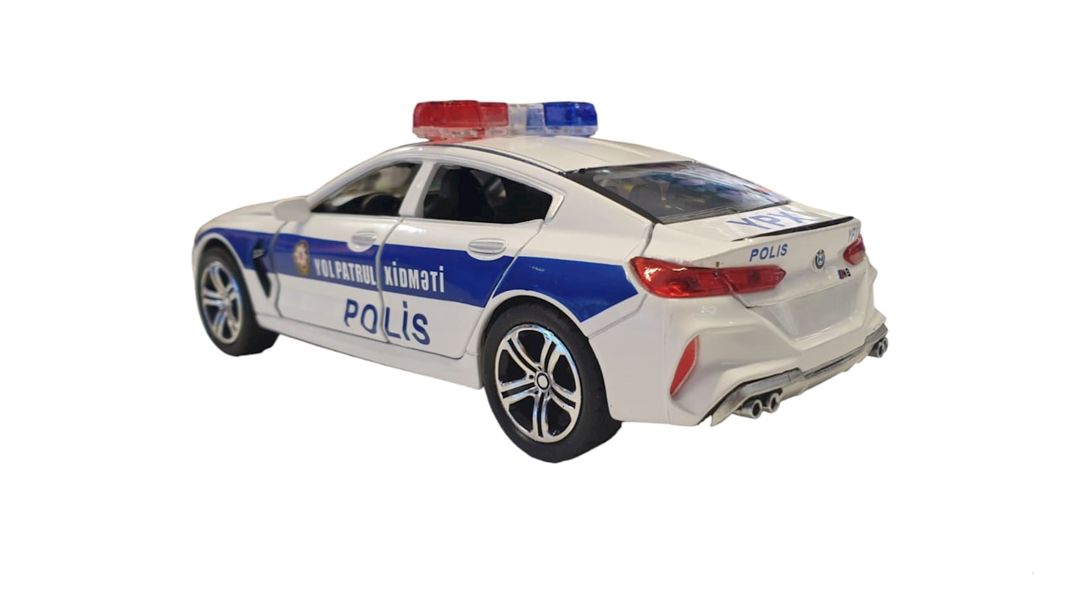 Polis maşını YPX, ağ, metal, 15x6 sm — Mallar, Bakı (3)