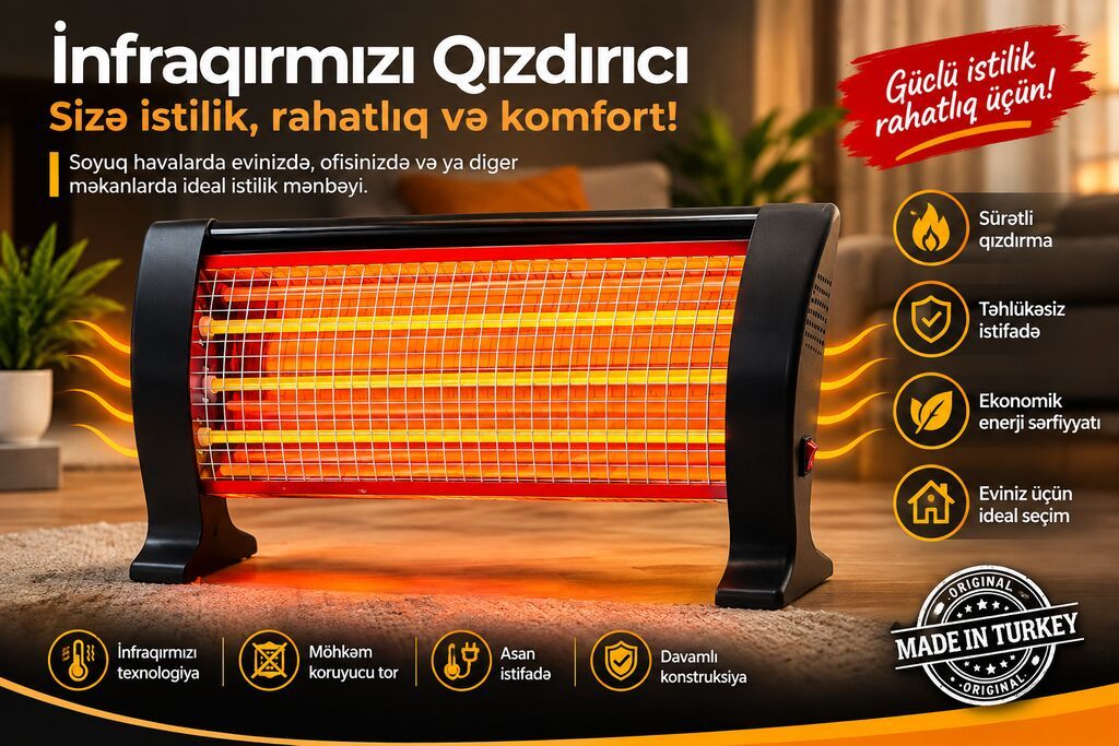 Ekanom qorumalı qızdırıcı. Sezonun malı. Mehsul mehdut saydadır — Isıtıcılar və isı ventilatorları, Bakı