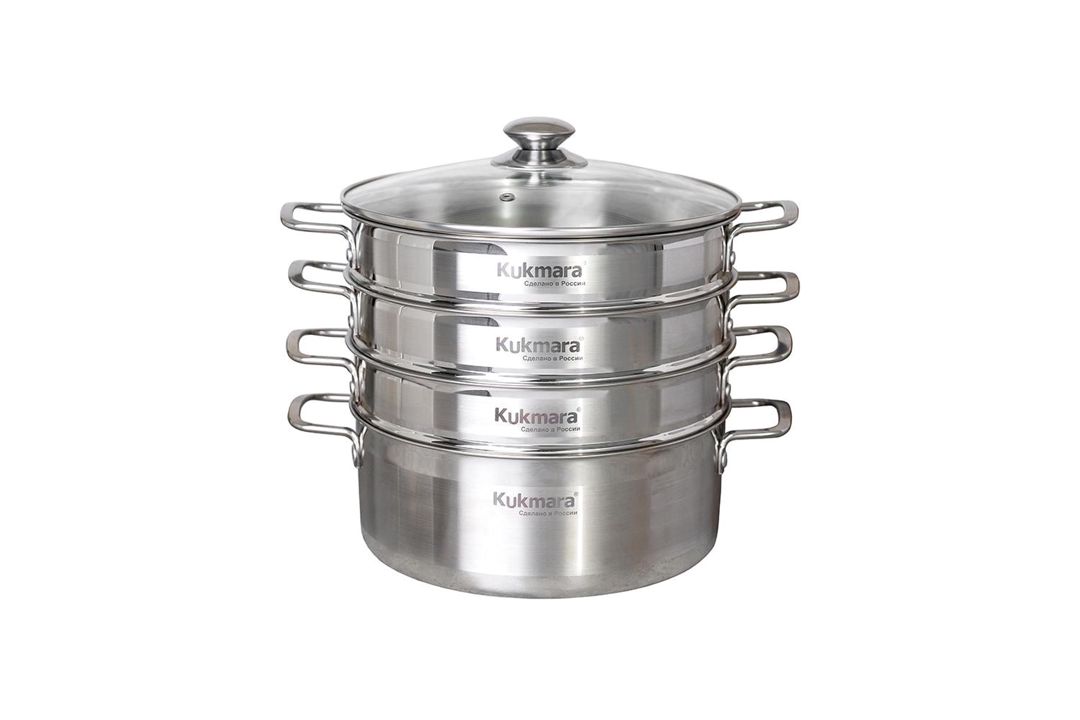 Mantı bişirici Kukmara stm502803sbg, paslanmayan polad, 3 torlu, gümüşü, 5 l — Mallar, Bakı