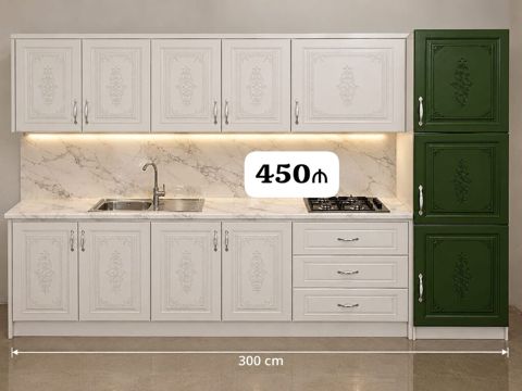 Membran mətbəx mebeli 450₼. istifadə olunmayıb. Üzəri mərmər. Ölçü — Bakı