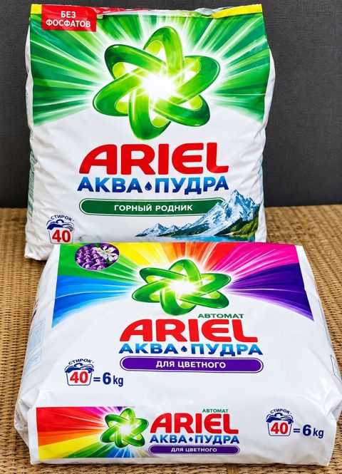 Məhsul: Ariel Aqua Pudra toz yuyucu vasitəsi (avtomat) Xüsusiyyətlər — Digah