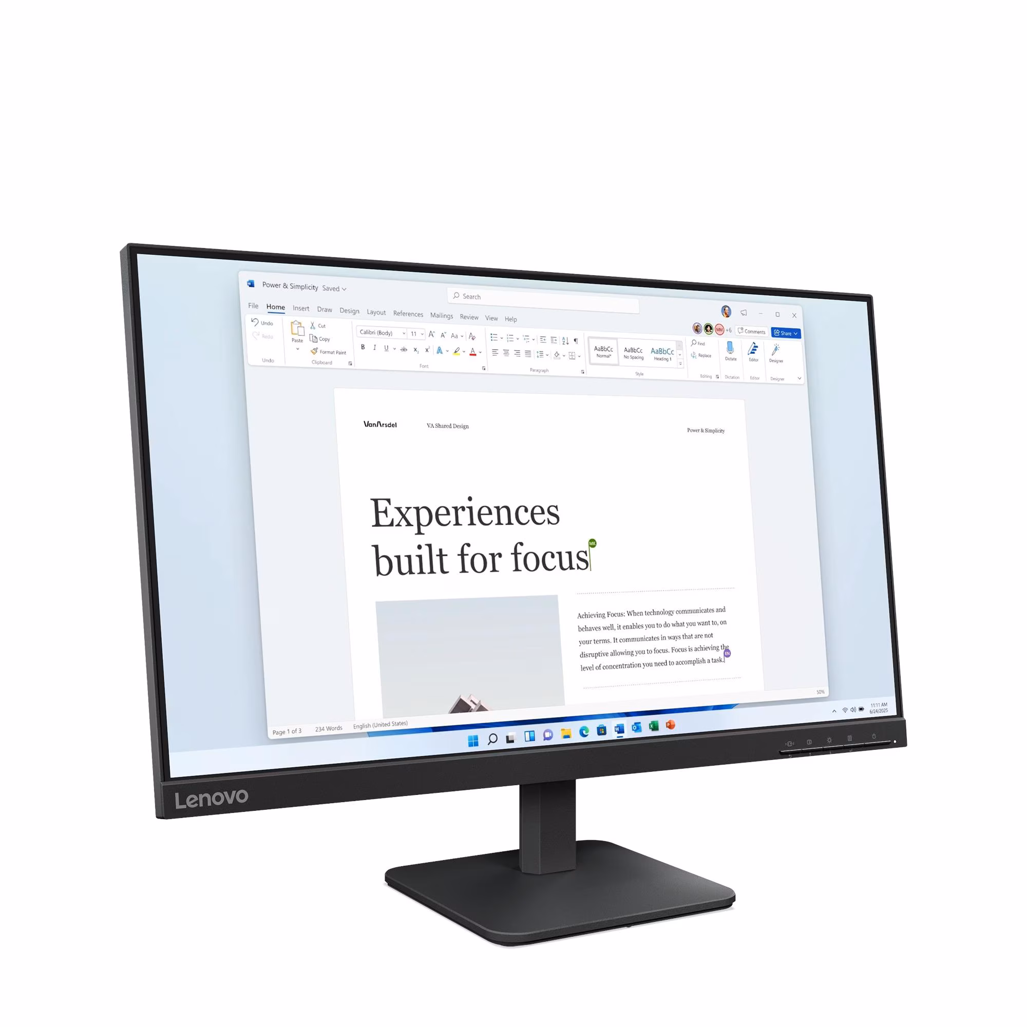 Monitor Lenovo L24-4e/ 23,8" (1920х1080) 100HZ/ Ports: HDMI, VGA/Raven Black — Bakı