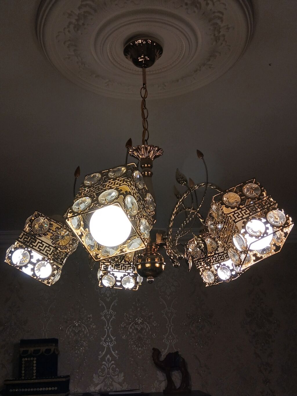 Çılçıraq, 5 lampa, Metal — Tavan is?qlar? v? cilc?raqlar, Bakı (2)