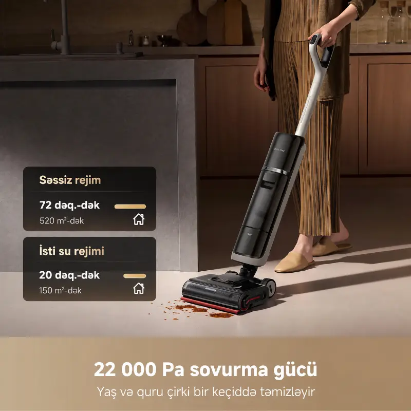 Dreame H15 Pro Heat wet and dry Vacuum Cleaner (HHR48A) — Tozsoran, Bakı (4)