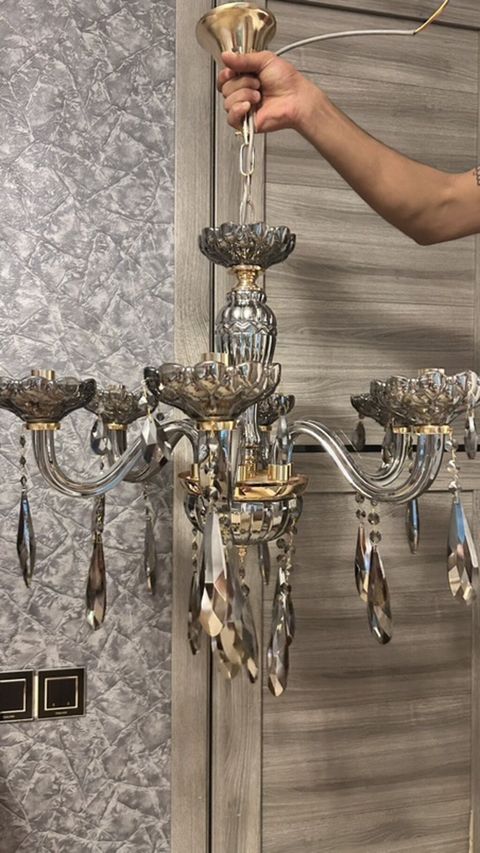 Çılçıraq, 6 lampa, Xrustal — Digah