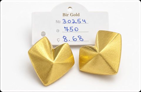 Zinət sırğalar, qızıl 750, 8.68 q — Bakı