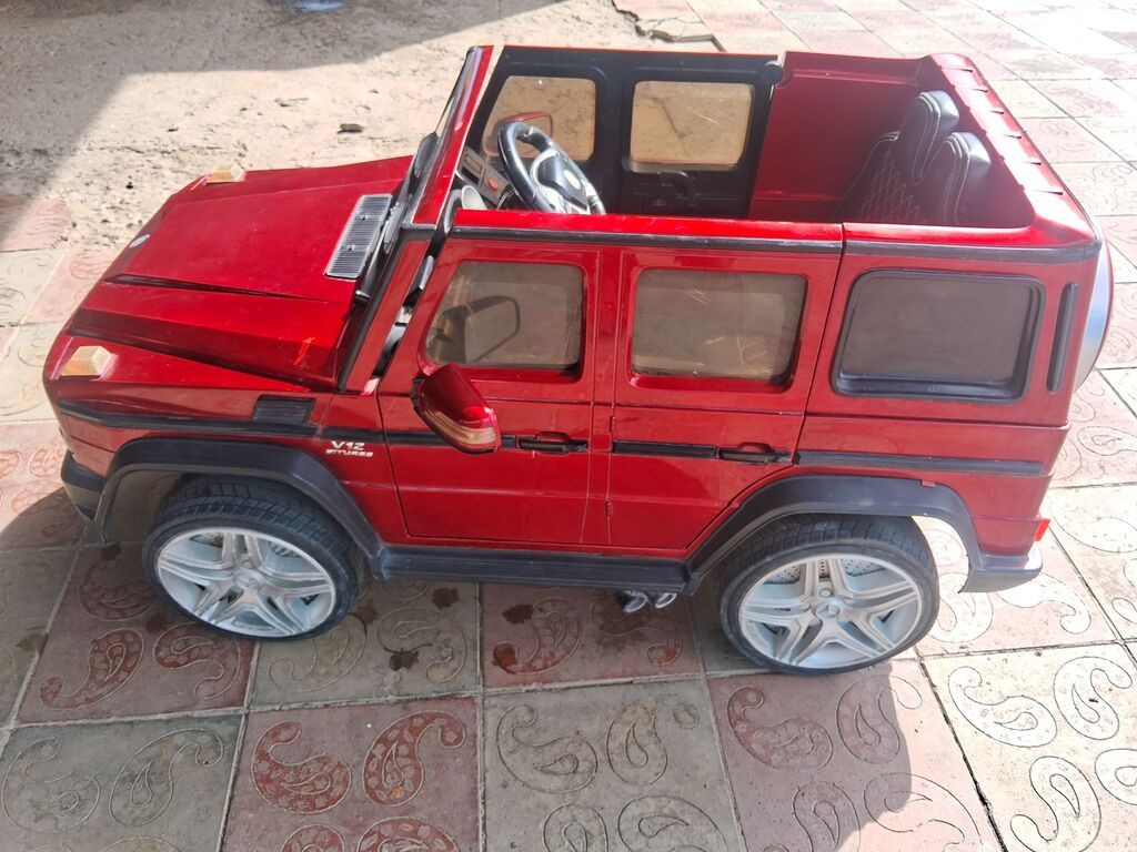 Uşaq üçün elektrikli maşın – Mercedes G-Class üslubunda, qırmızı rəng — Uşaq avtomobilləri, Göytəpə (4)