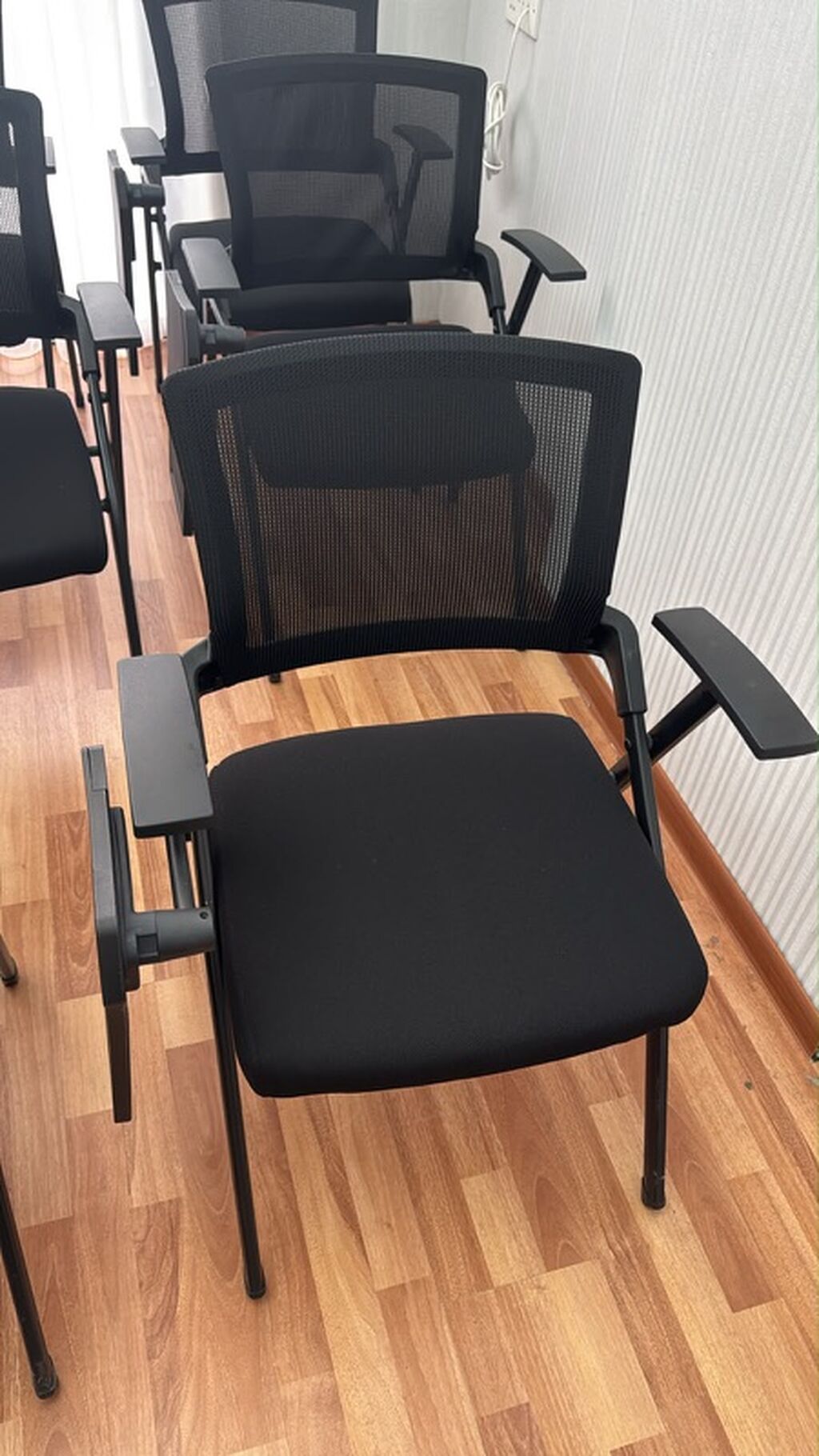 Tədris/konfrans üçün funksional kreslo - Rəng: qara - Oturacaq — Ofis mebeli, Bakı (2)