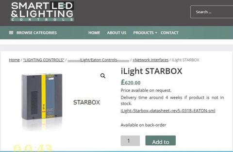 ILight Starbox CC0491100 İşıq İdarəetmə Cihazı (Yeni / Qutusunda) — Bakı
