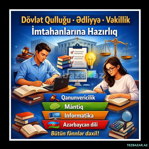 Dövlət qulluğu, vəkillik, prokurorluq organina hazırlıq — Bakı