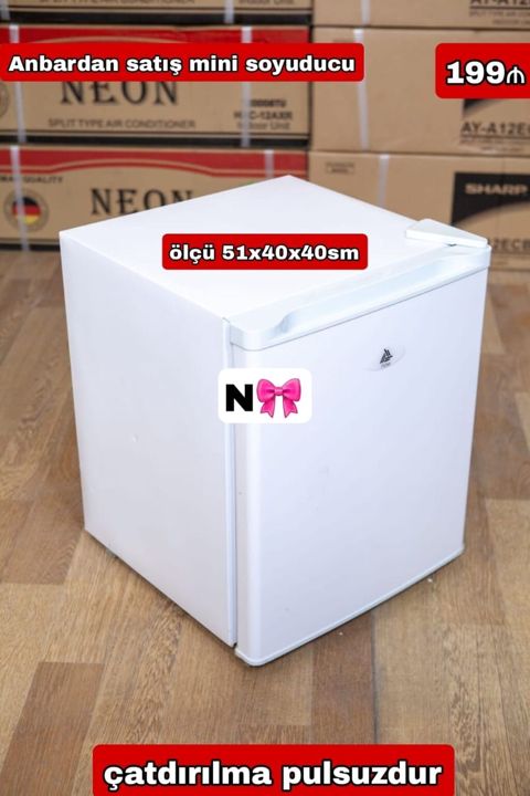 Mini soyuducu – anbardan satış. Ölçü: 51 x 40 x 40 sm. Kompakt dizayn — Bakı