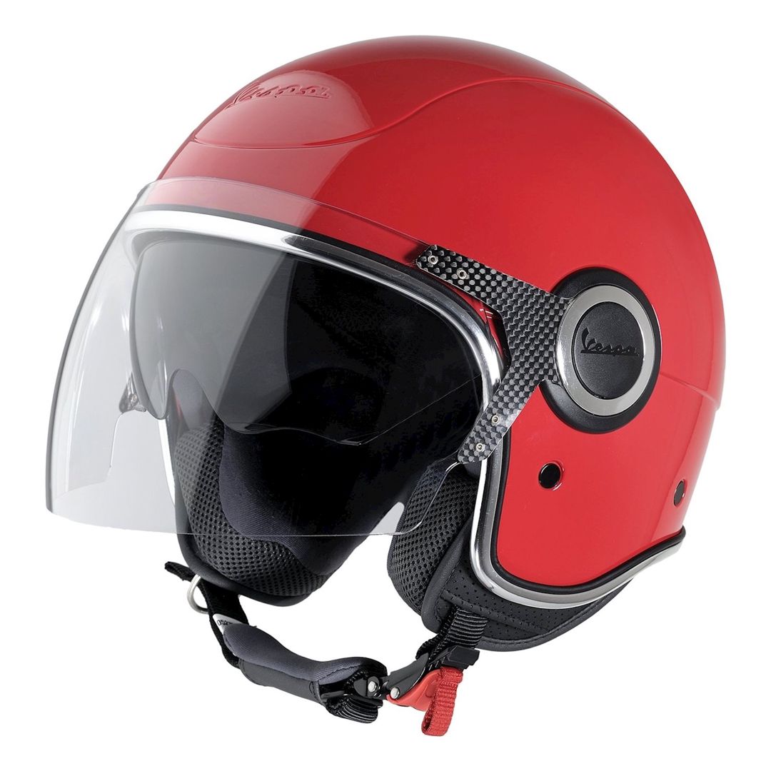 Motosiklet dəbilqəsi Vespa VJ, qarışıq, qırmızı, ölçü S — Mallar, Bakı (2)