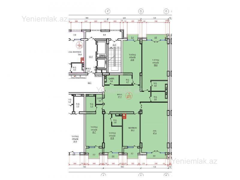 Satılır 5 otaqlı Bina evi menzil (Yeni tikili), 267 m², Nəsimi rayonu — Mənzil, Bakı (2)
