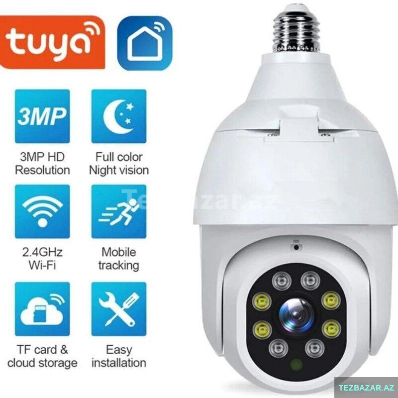 Lampa kamera — Ağıllı ev və təhlükəsizlik, Bakı (2)