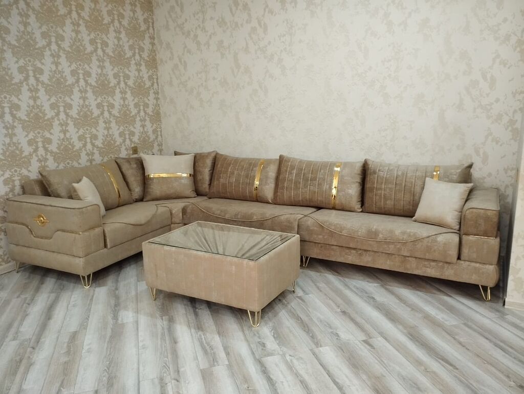 Künc divan dəsti – müasir və zərif dizayn Xüsusiyyətlər: - L formalı — Yumşaq mobilya dəstləri, Bakı (2)