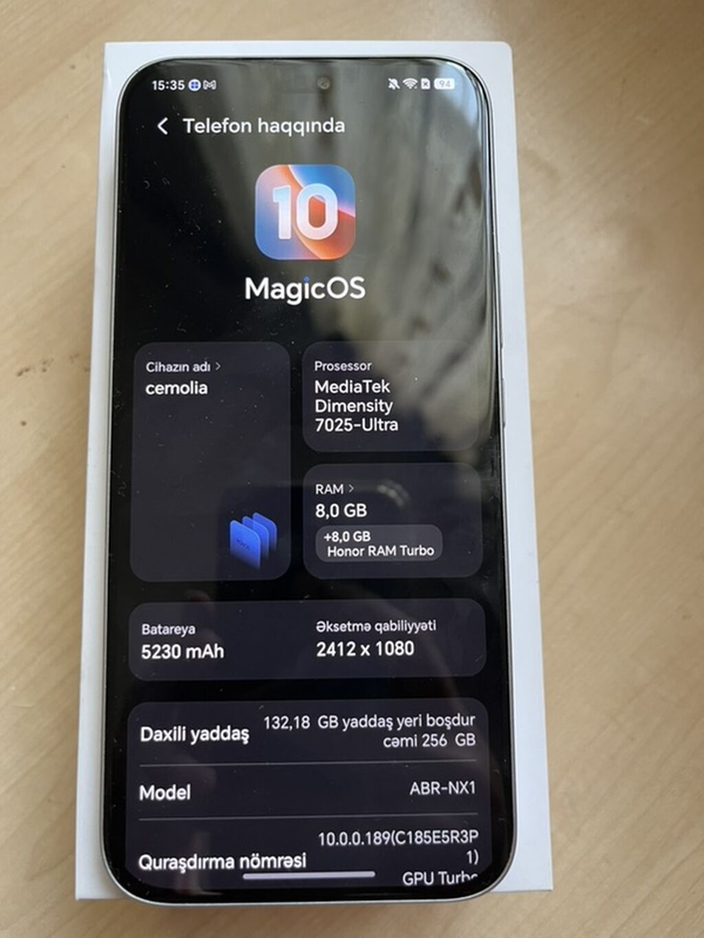 Honor 400 Lite, 256 GB, rəng - Gümüşü, Barmaq izi — Honor, Digah (4)
