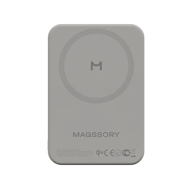Power Bank Magssory Pride Pro 15W 5000 mAh Qi2 Titanium (PBN012) — Bakı