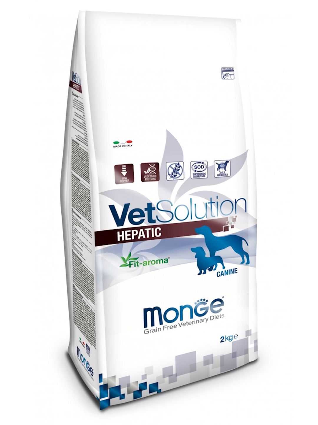 Taxılsız quru yem Monge Dog Vetsolution Grain Free Hepatic qaraciyər xəstəlikləri olan yetkin itlər üçün 12 kq — Mallar, Bakı