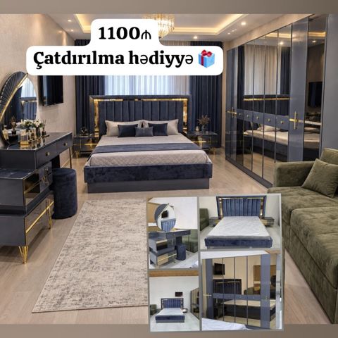 İkinəfərlik çarpayı, Dolab, Termo, Tumba, Yeni — Bakı