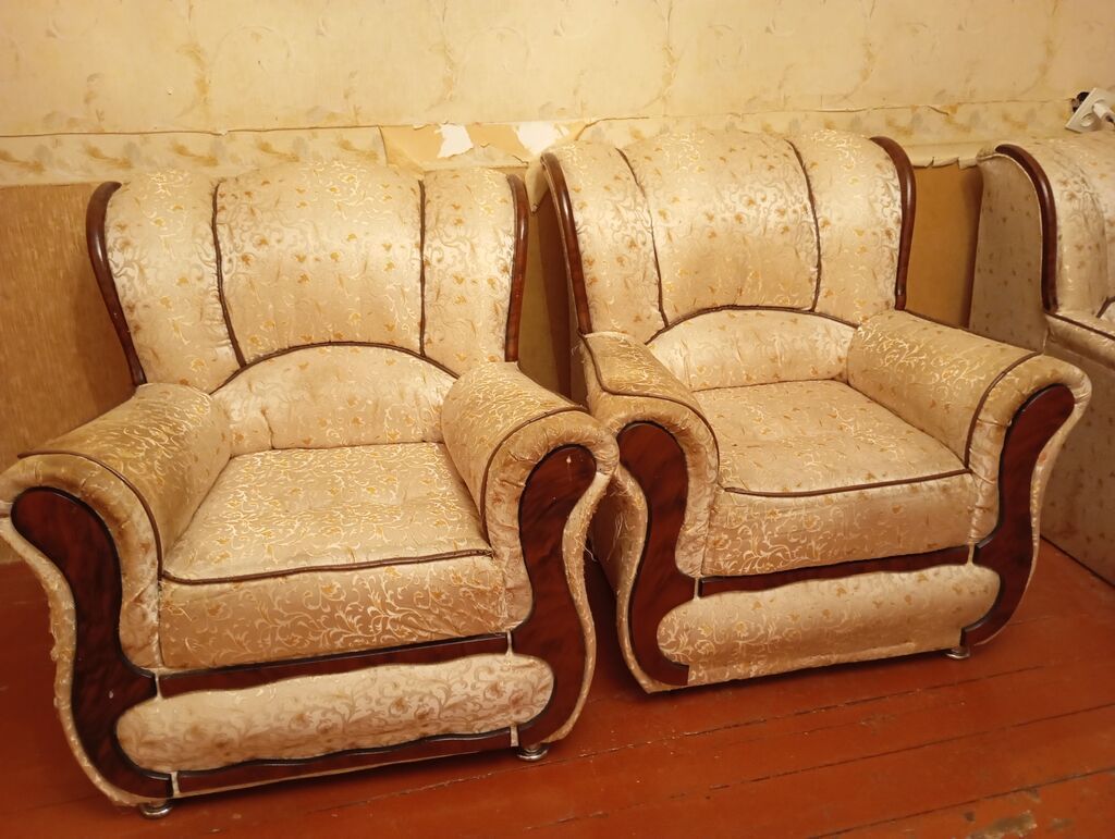 İşlənmiş, Divan, 2 kreslo, Bazasız, Açılan — Yumşaq mobilya dəstləri, Bakı (2)