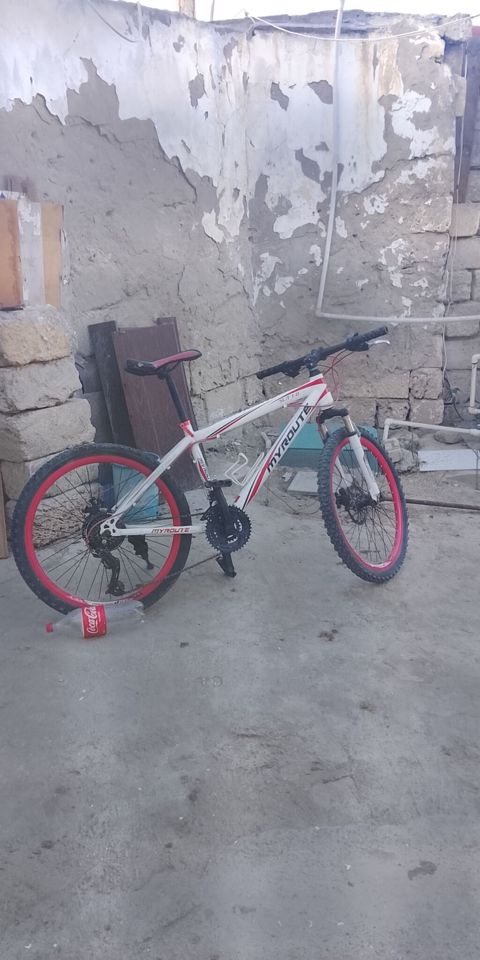 Myroute SUT 1.0 dağ velosipedi - Rəng: ağ-qırmızı-qara - Çərçivə — Digah
