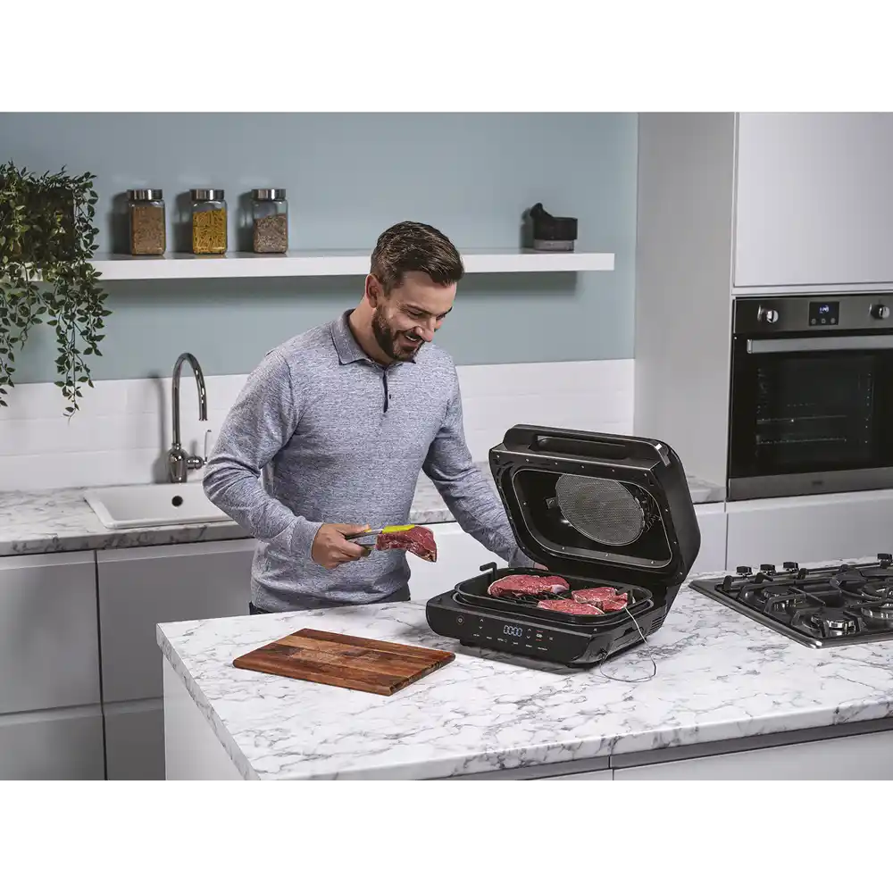 Ninja Foodi Max Health Grill &amp; Air Fryer Gold (AG551EUCP) — Soba və qrillər, Bakı (8)