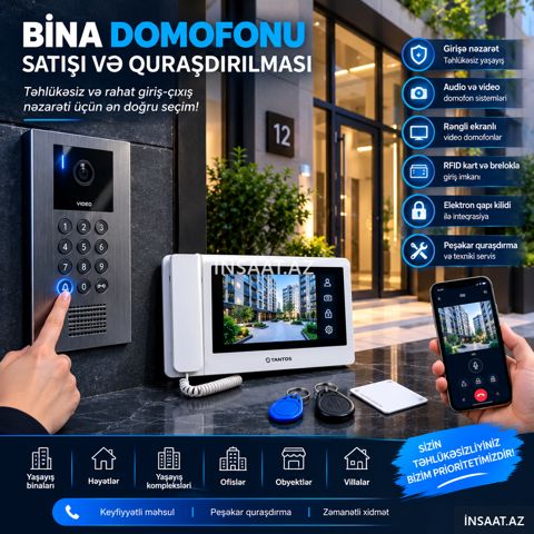 Bina damafon sistemi Endirimli — Bakı
