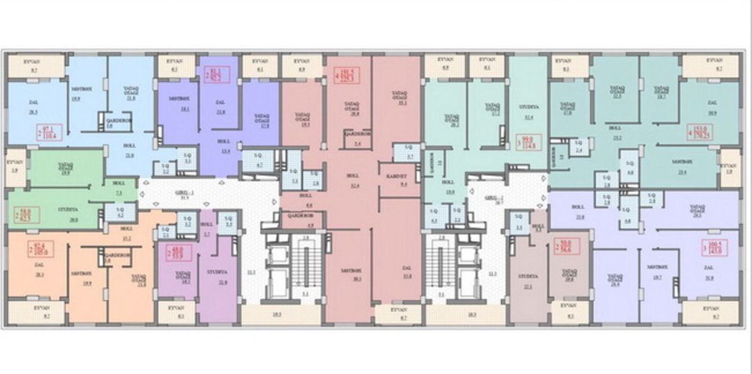 Satılır 3 otaqlı yeni tikili 145.4 m² — Mənzil, Bakı (6)