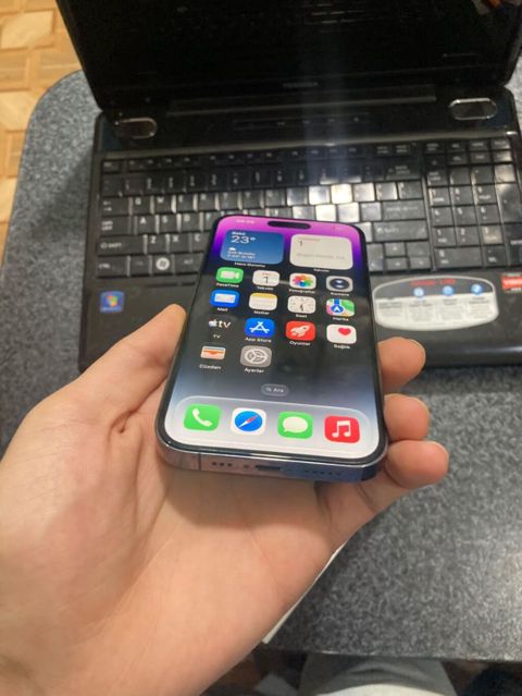 IPhone 14 Pro, 128 GB, Deep Purple, Barmaq izi, Simsiz şarj, Face ID — Mingəçevir