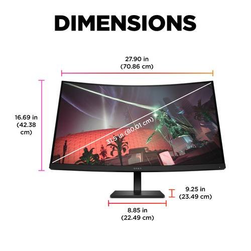 Omen by HP 31.5 inch QHD 165Hz Curved Gaming Monitor - Omen 32c (780K6AA) — HP, Bakı (5)