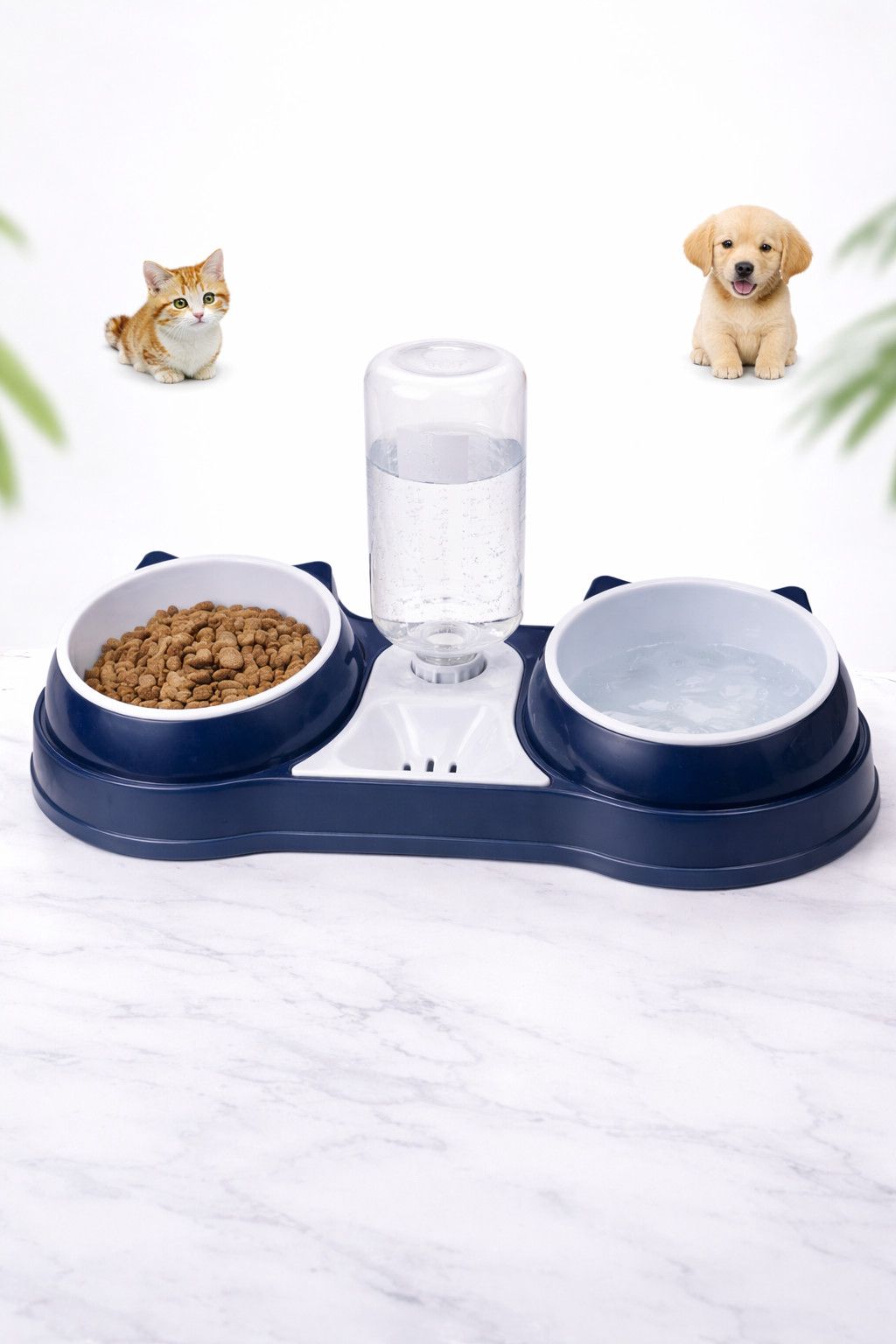 İkili kasa və su qabı DuoBowl, tünd göy — Mallar, Bakı