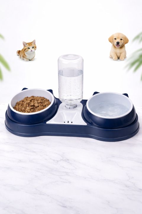 İkili kasa və su qabı DuoBowl, tünd göy — Bakı