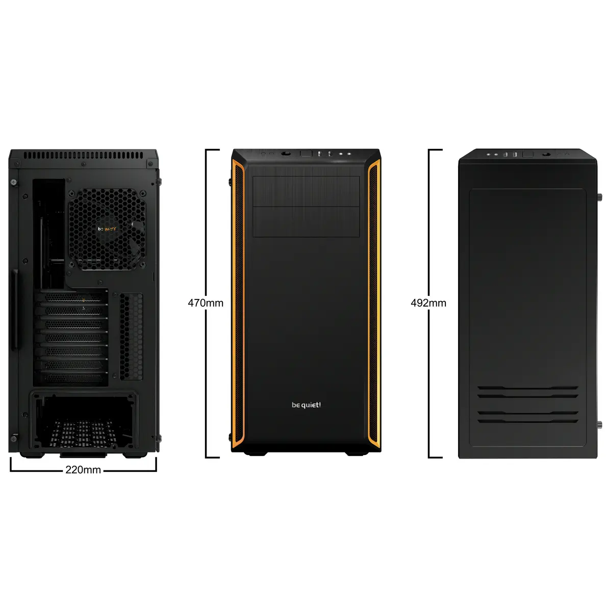 Case be quiet Pure Base 600 Window Orange (BGW20) — Korpuslər, Bakı (2)