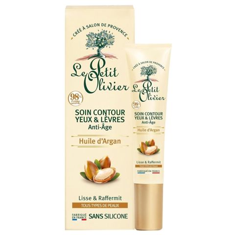 Göz ətrafı dəri və dodaqlar üçün krem Le Petit Olivier Anti-aging Argan Oil 15 ml — Bakı