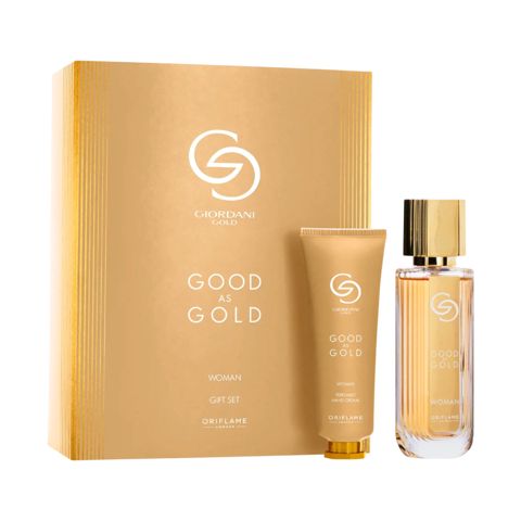 Oriflame Giordani Good As Gold qadınlar üçün ətir dəsti (ətir suyu 50 ml + ətirli əl kremi 50 ml) — Bakı