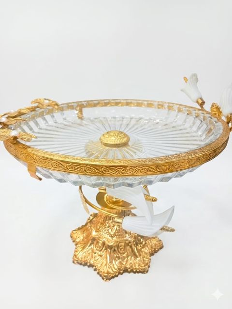 Tort qabı 9696, şüşə, şəffaf/qızılı — Bakı