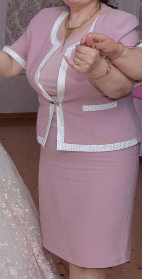 Miss Prenses qadın kostyumu – 2 hissəli dəst - Rəng: pudra/solğun — Bakı