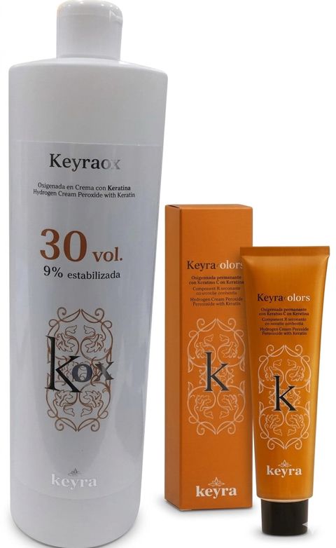 Saç boyası Keyra Color 9.18, 100 ml + Keyraox 30 Vol 9% 900 ml — Bakı