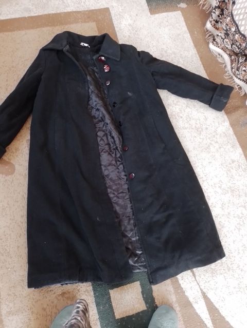 Palto, Massimo Dutti, 3XL, rəng - Qara — Digah